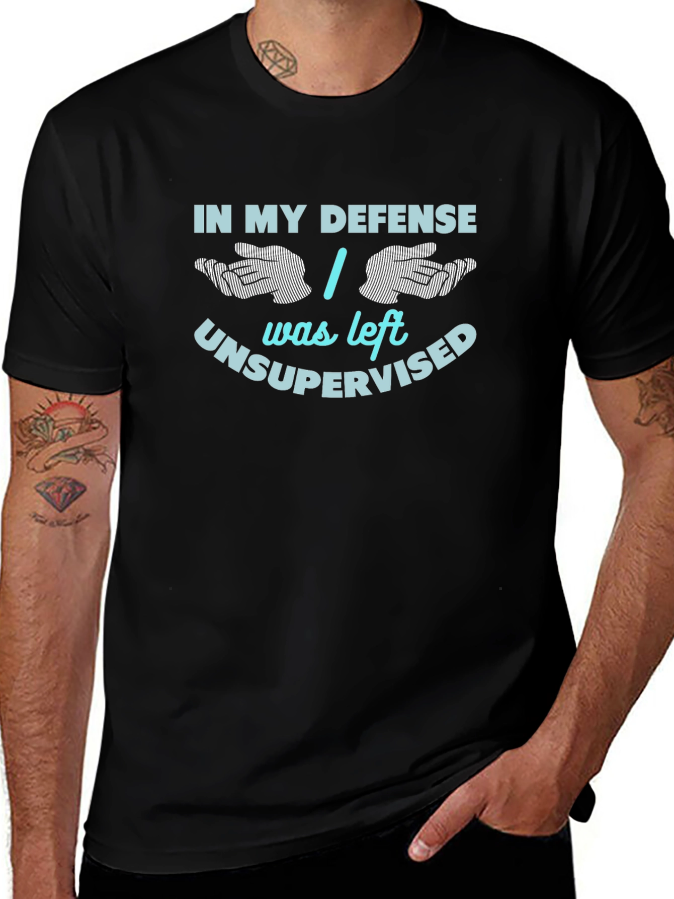 In My Defense Funny Graphic T-Shirt