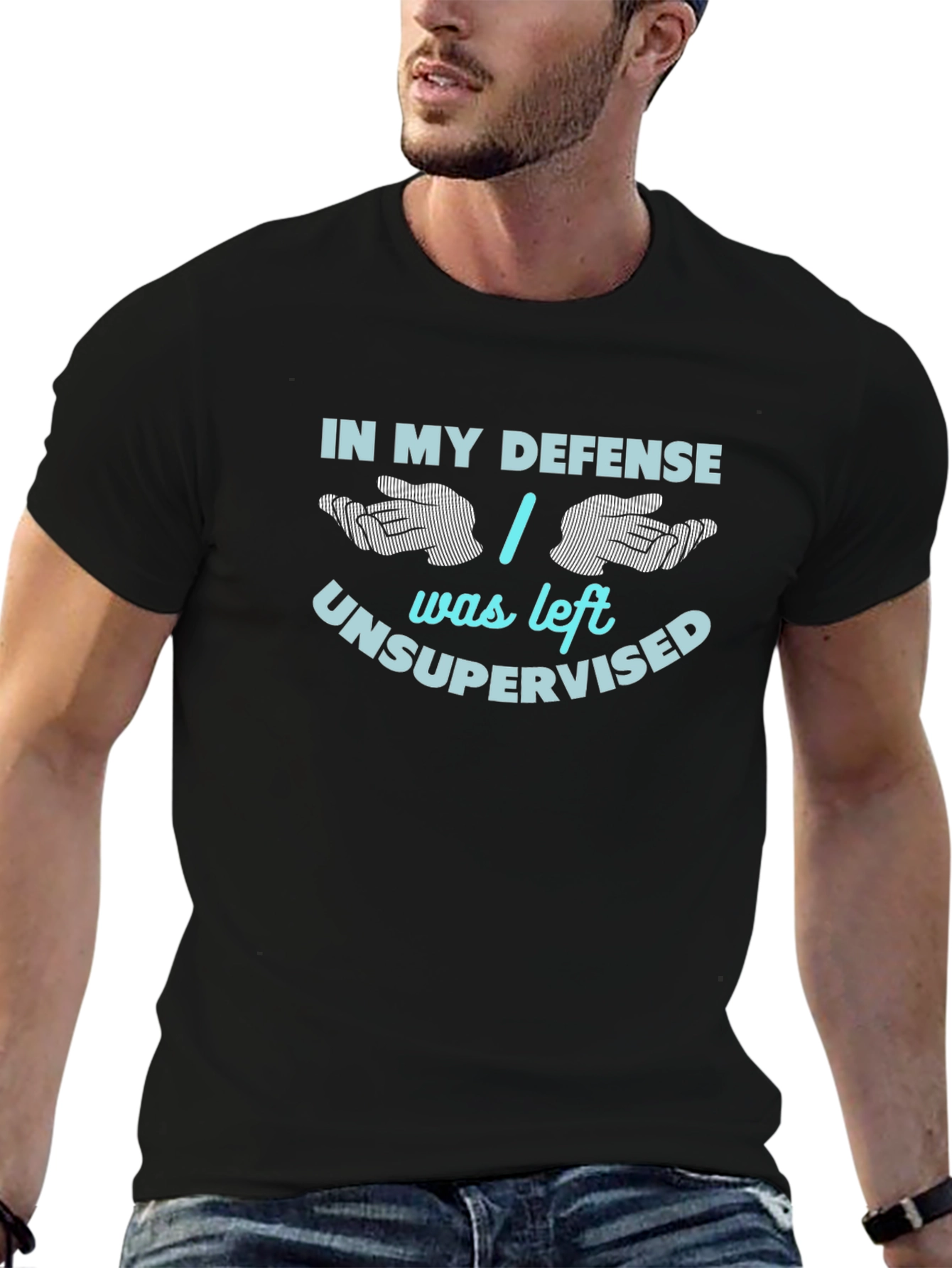 In My Defense Funny Graphic T-Shirt