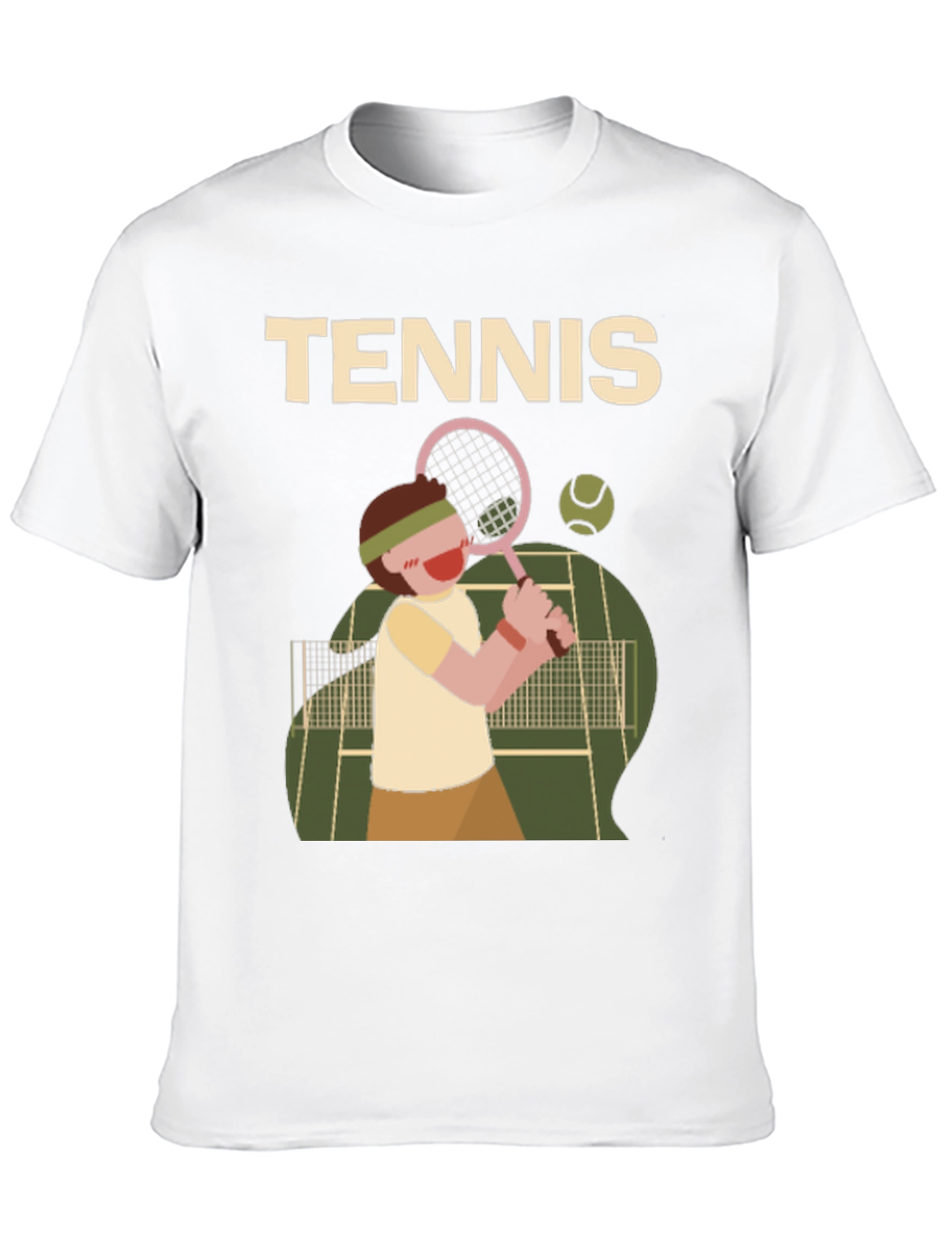 Tennis Player Graphic Tee - Black