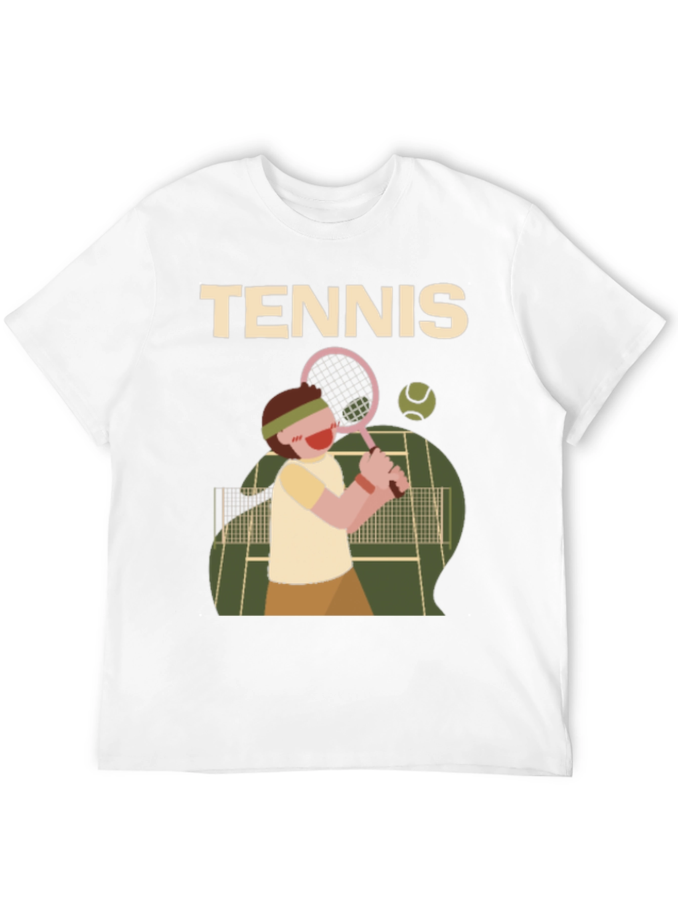 Tennis Player Graphic Tee - Black