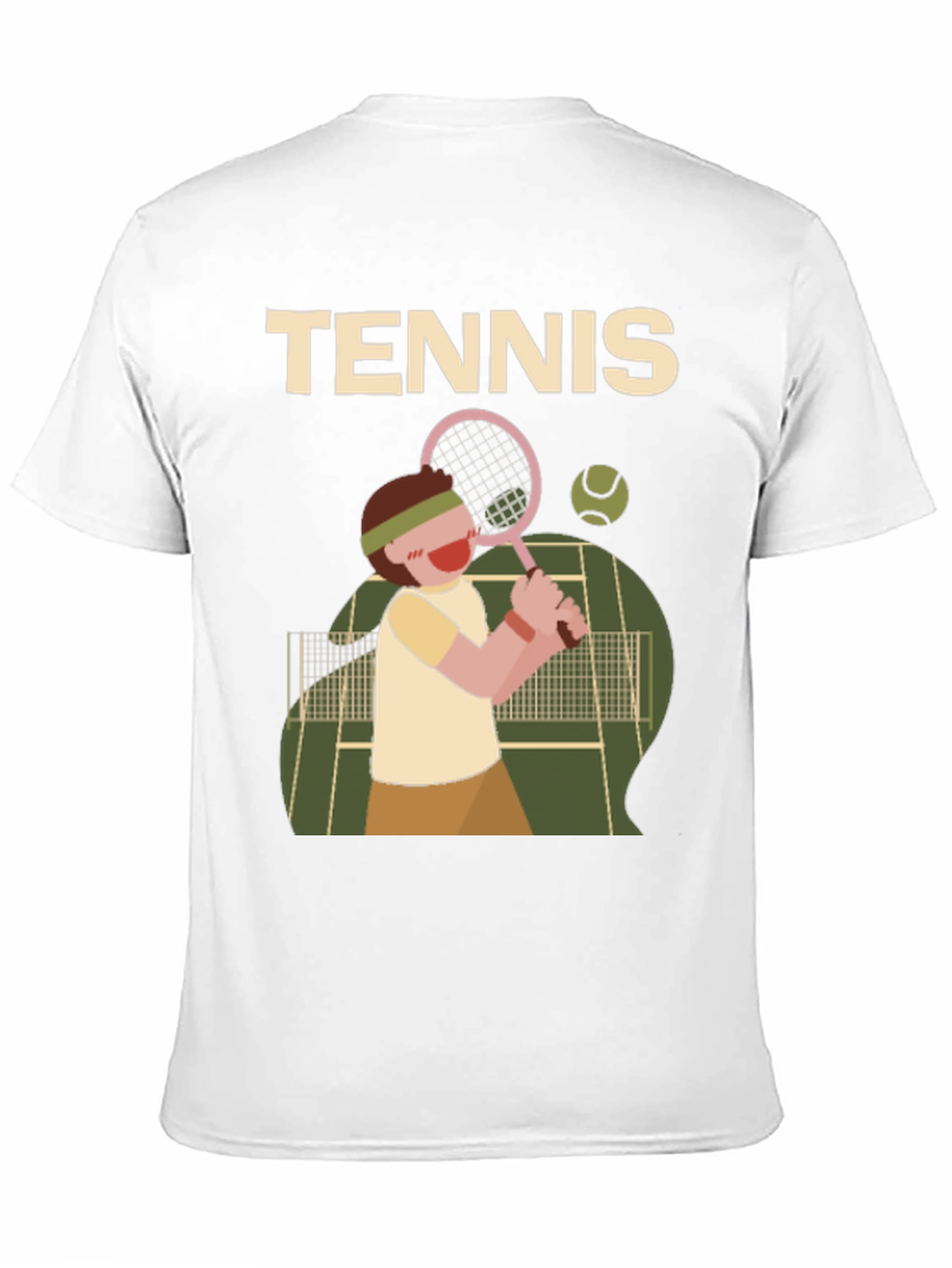 Tennis Player Graphic Tee - Black