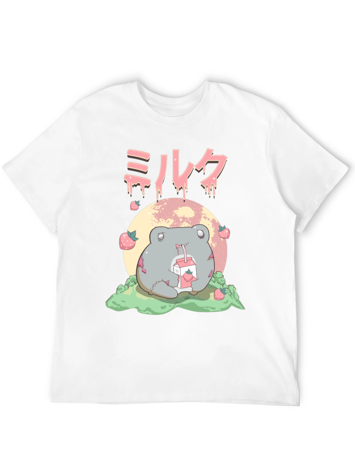 Strawberry Milk Frog Graphic T-Shirt