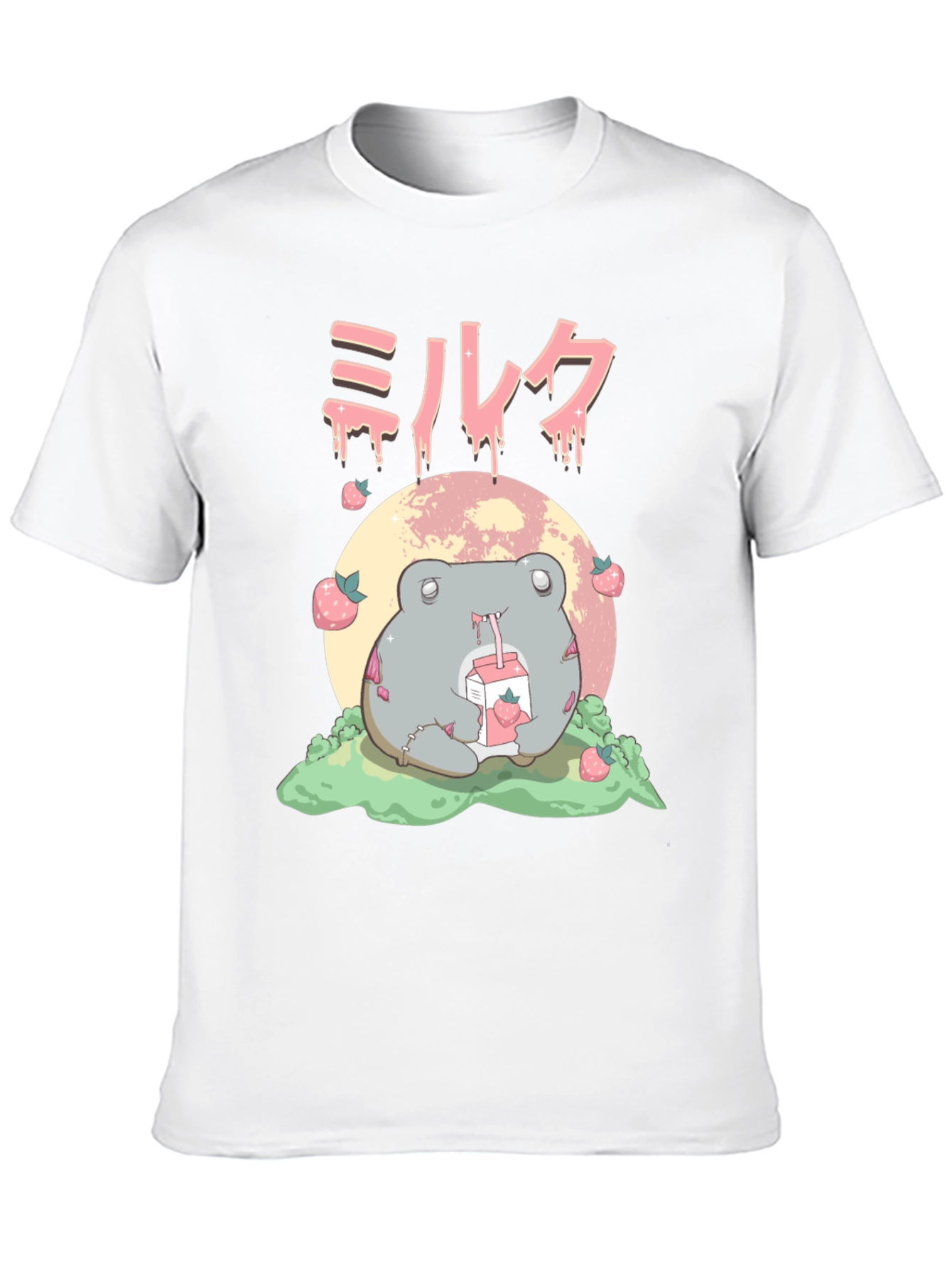 Strawberry Milk Frog Graphic T-Shirt