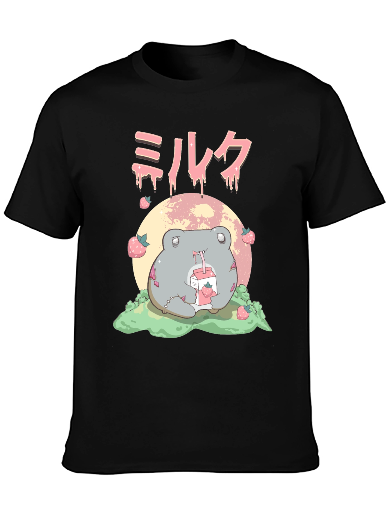 Strawberry Milk Frog Graphic T-Shirt