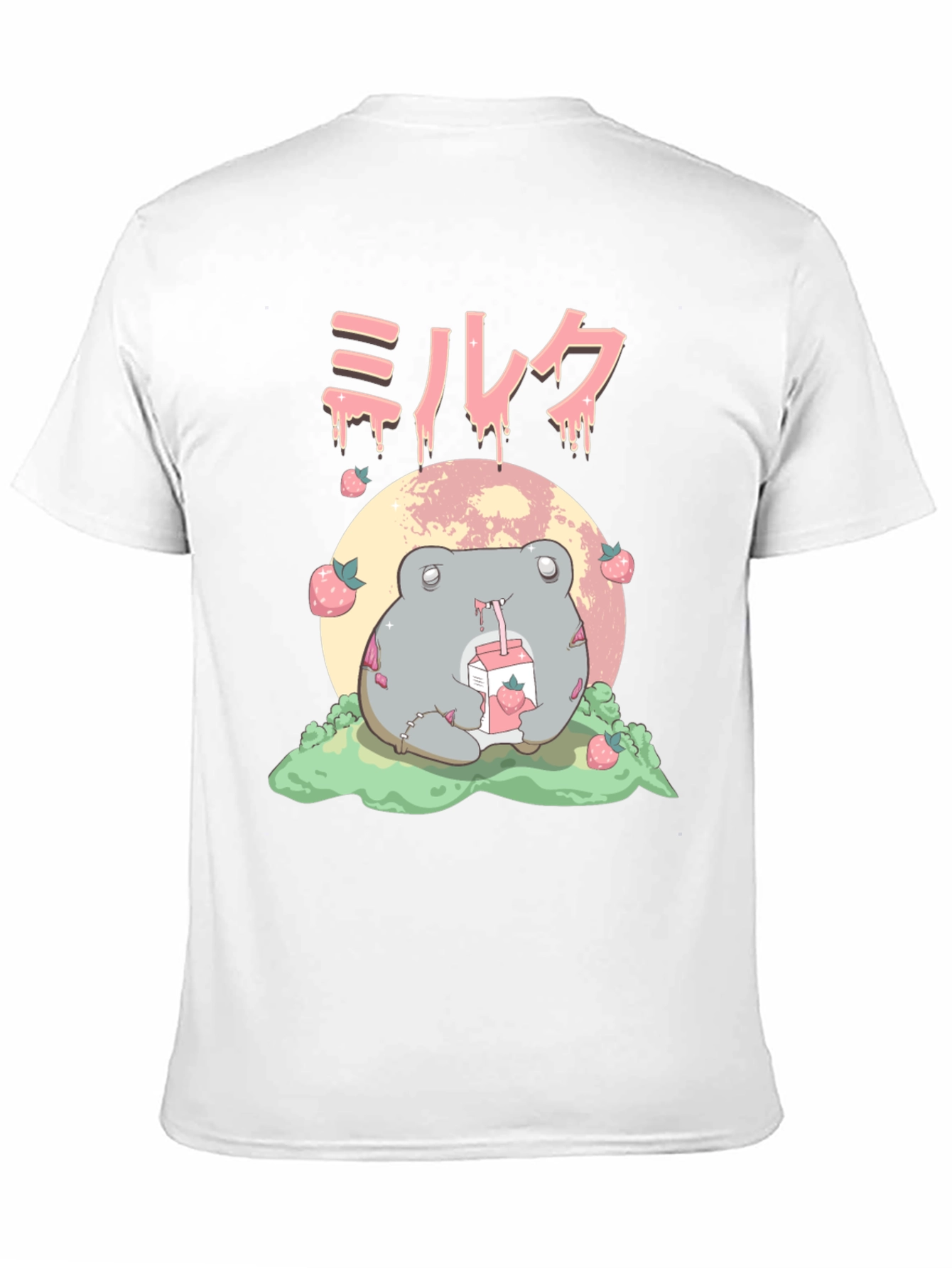 Strawberry Milk Frog Graphic T-Shirt