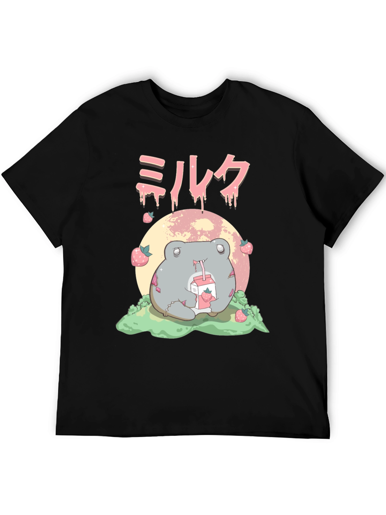 Strawberry Milk Frog Graphic T-Shirt