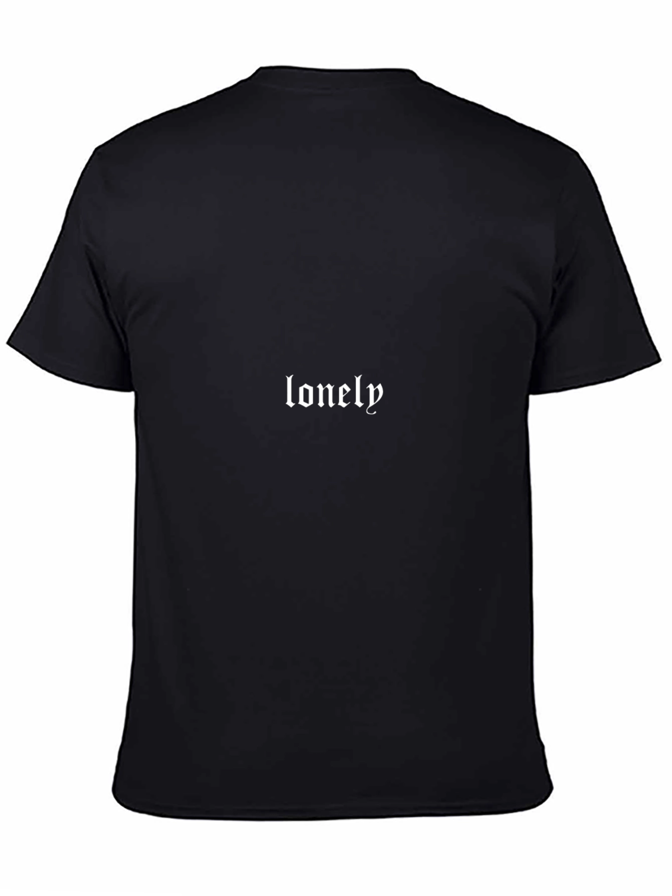 Lonely Gothic Text Black T-Shirt