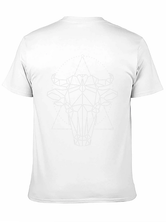 Geometric Bull Head Graphic Tee