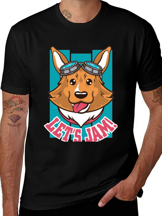 Lets Jam Corgi T-Shirt - Funny Dog Tee