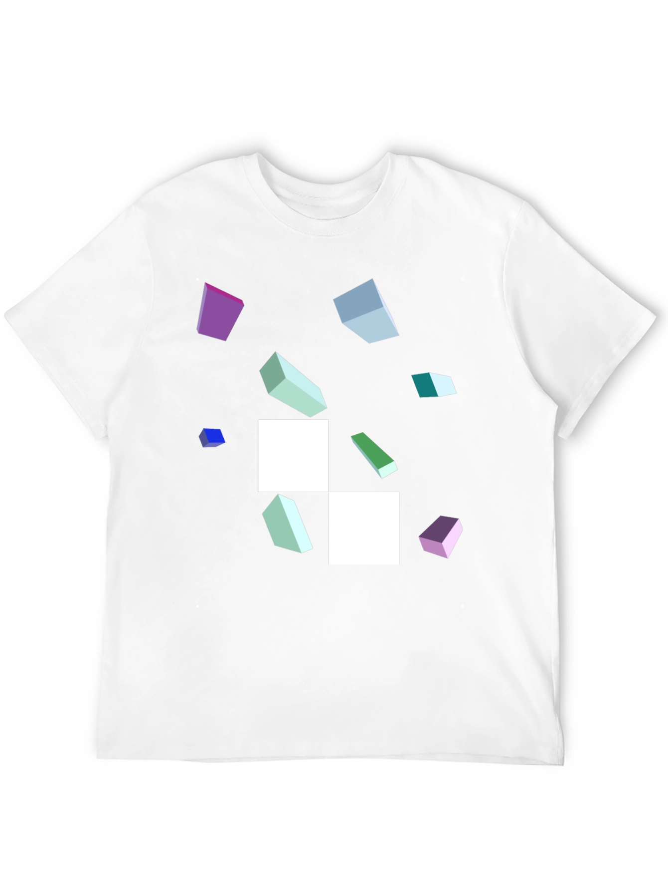Abstract Geometric Pattern Black T-Shirt