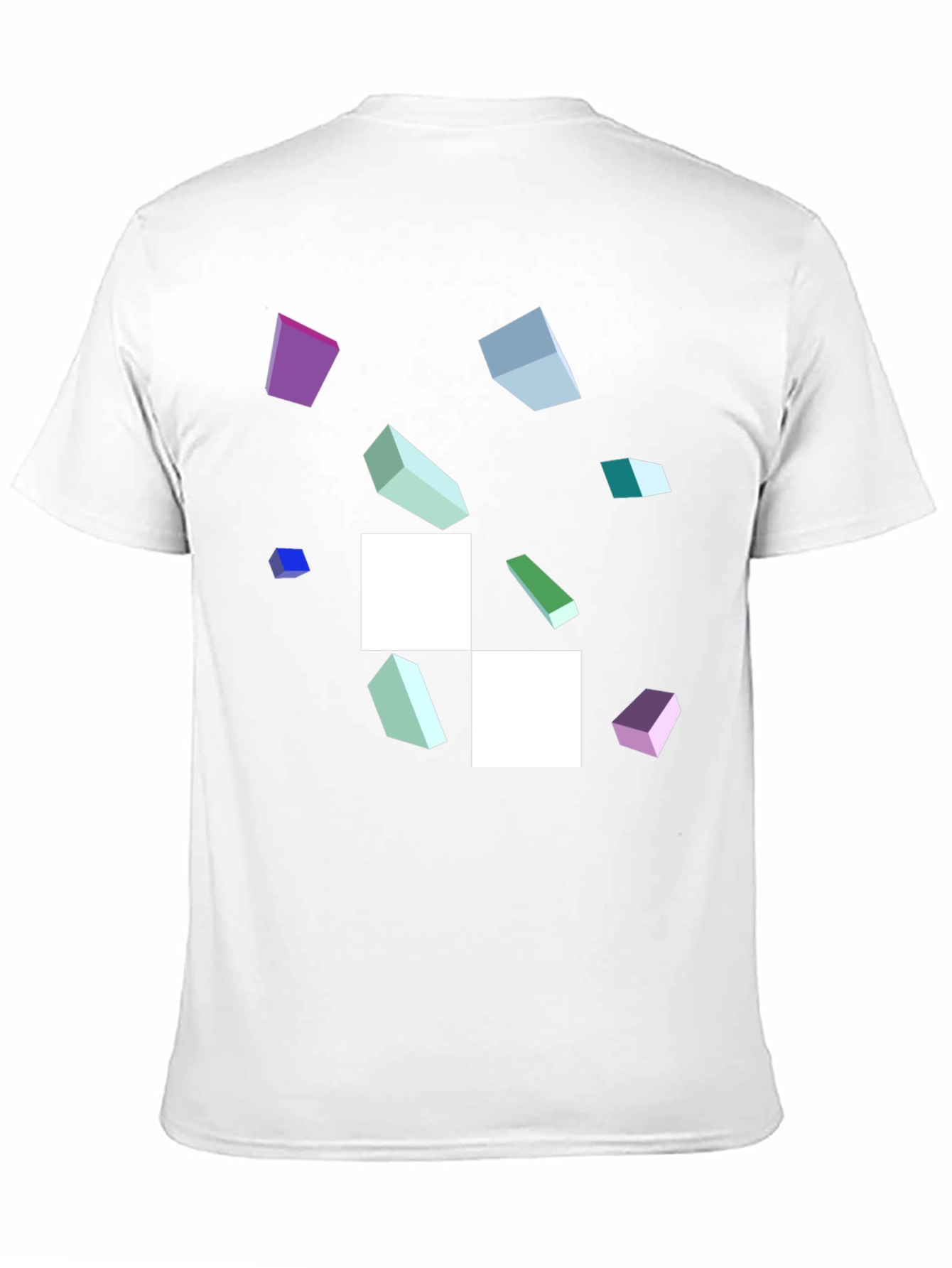 Abstract Geometric Pattern Black T-Shirt
