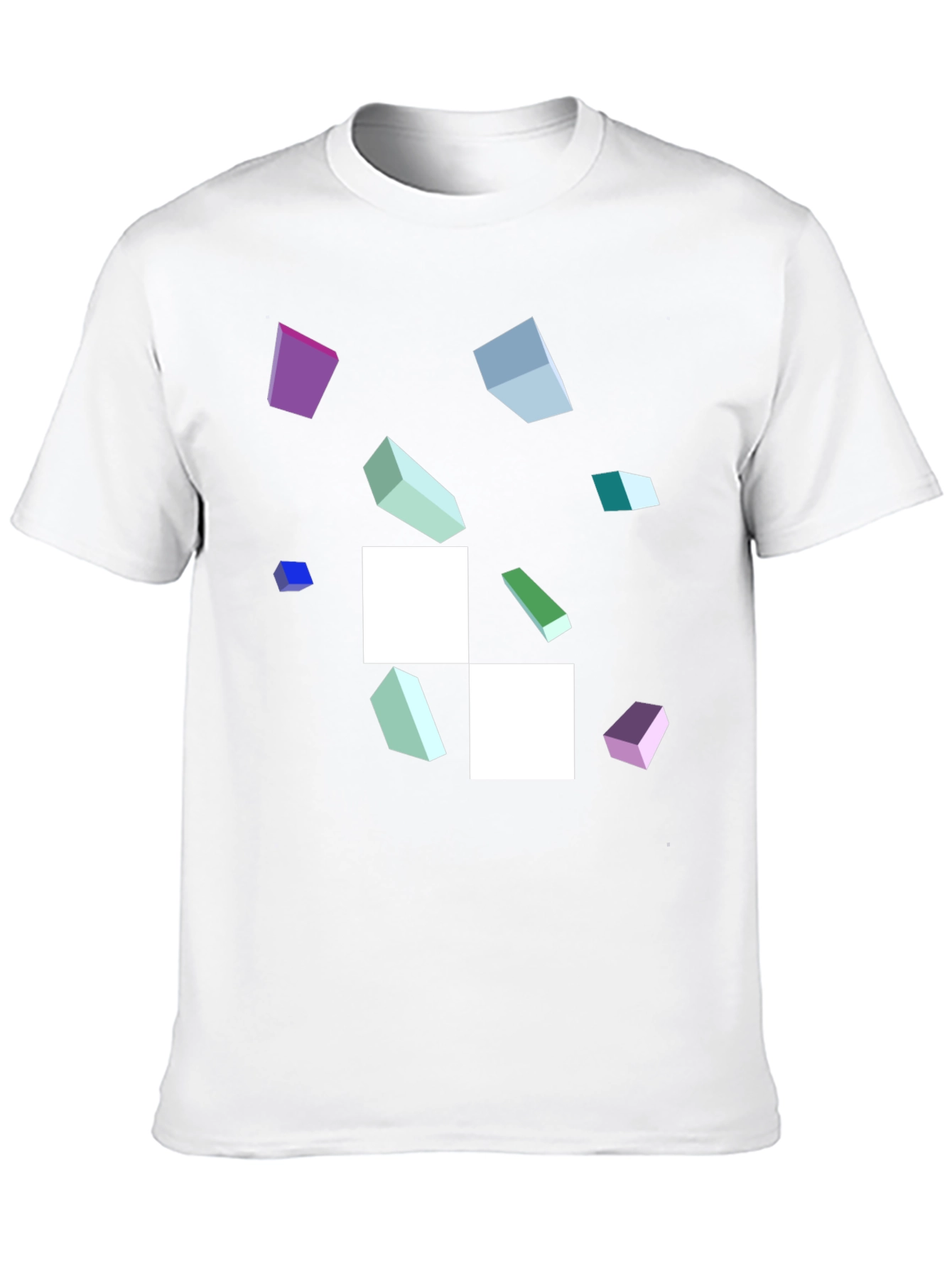 Abstract Geometric Pattern Black T-Shirt