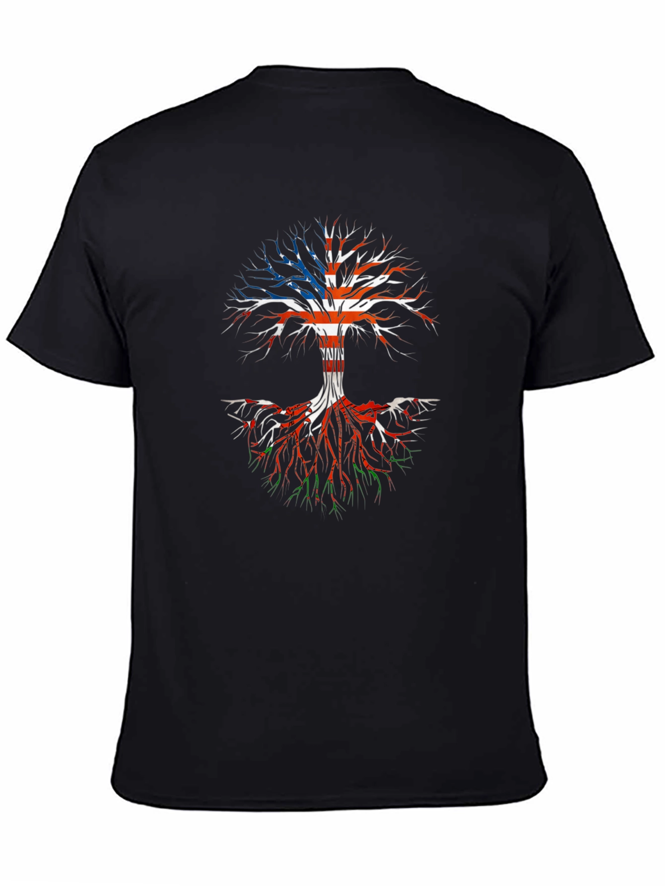 USA & Italy Roots Black Graphic Tee