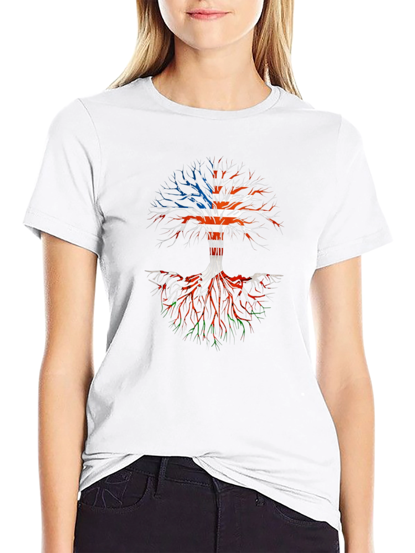 USA & Italy Roots Black Graphic Tee