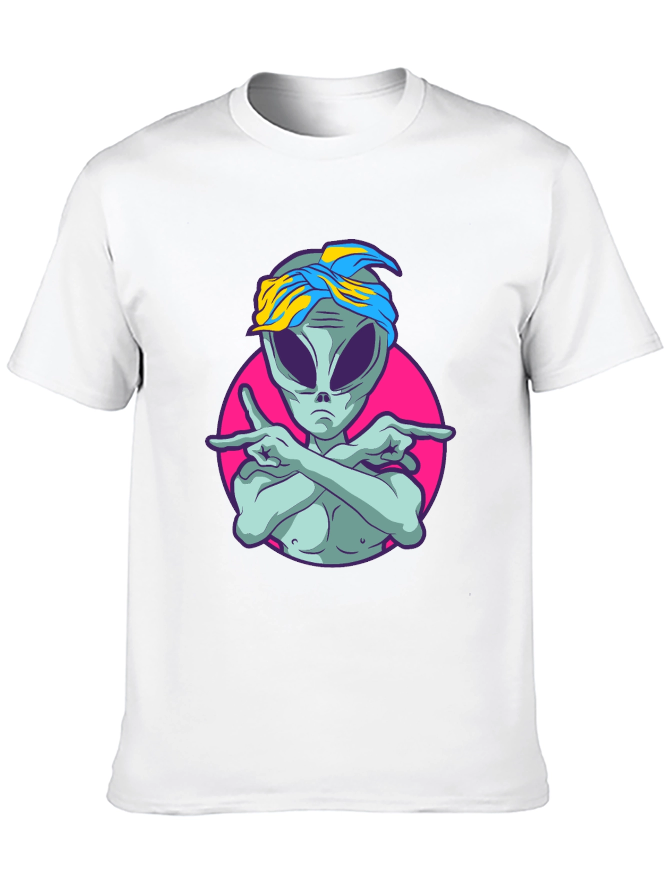 Alien Rapper Graphic T-Shirt - Black