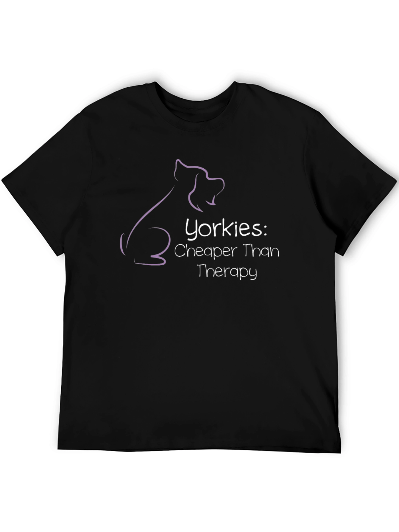 Yorkies Cheaper Than Therapy Black T-Shirt