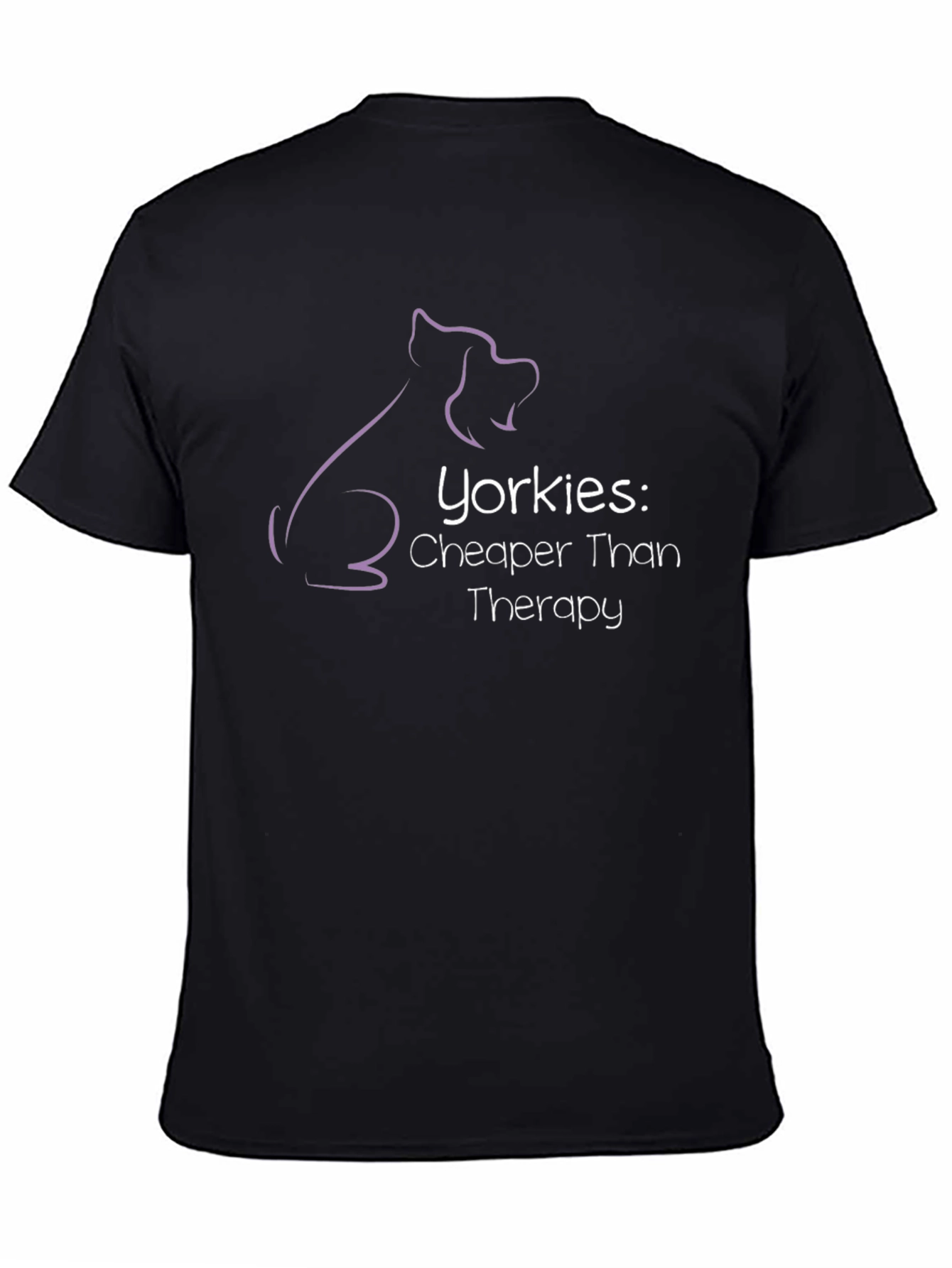 Yorkies Cheaper Than Therapy Black T-Shirt