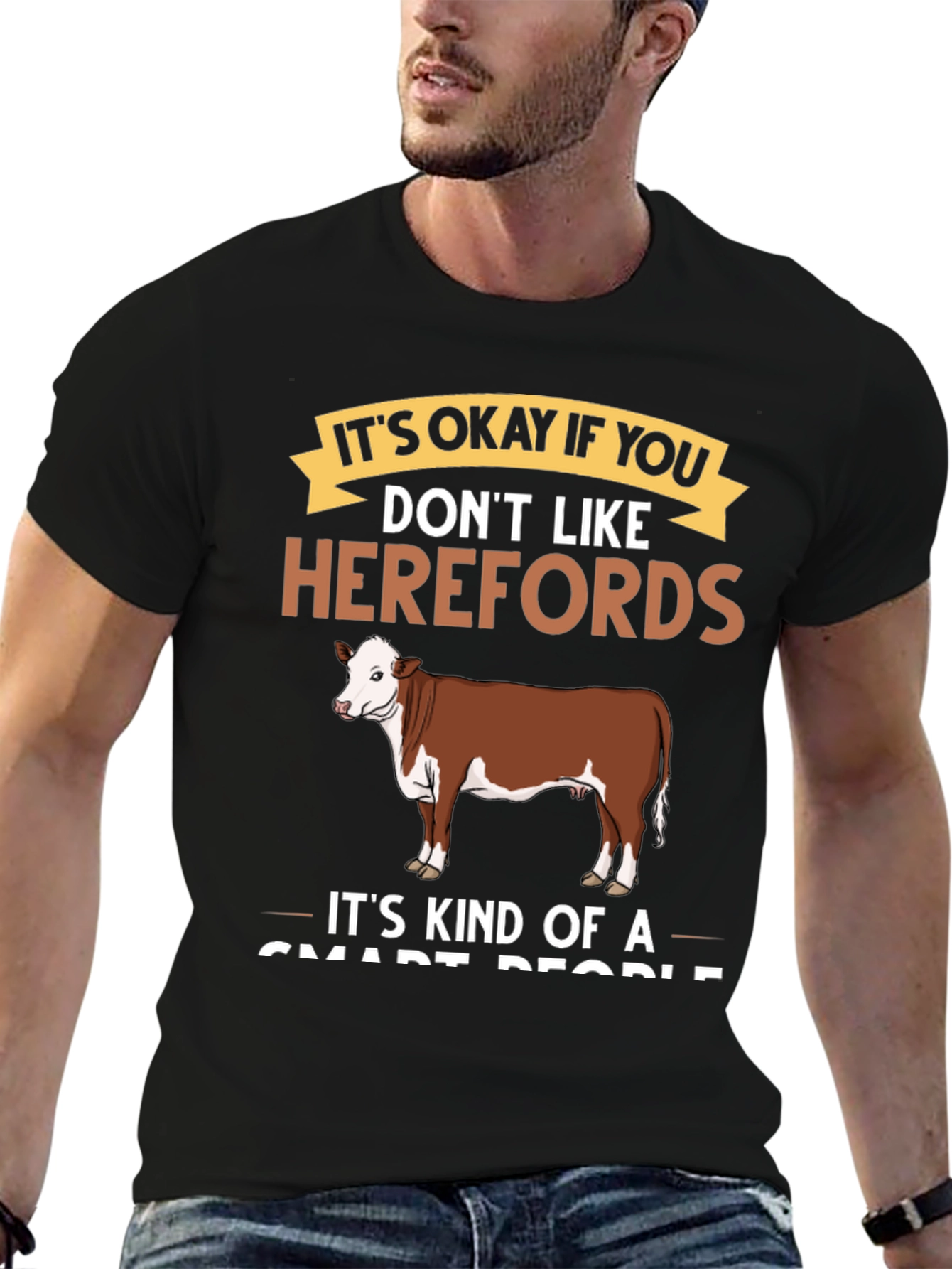 Hereford Cow T-Shirt - Smart People Tee