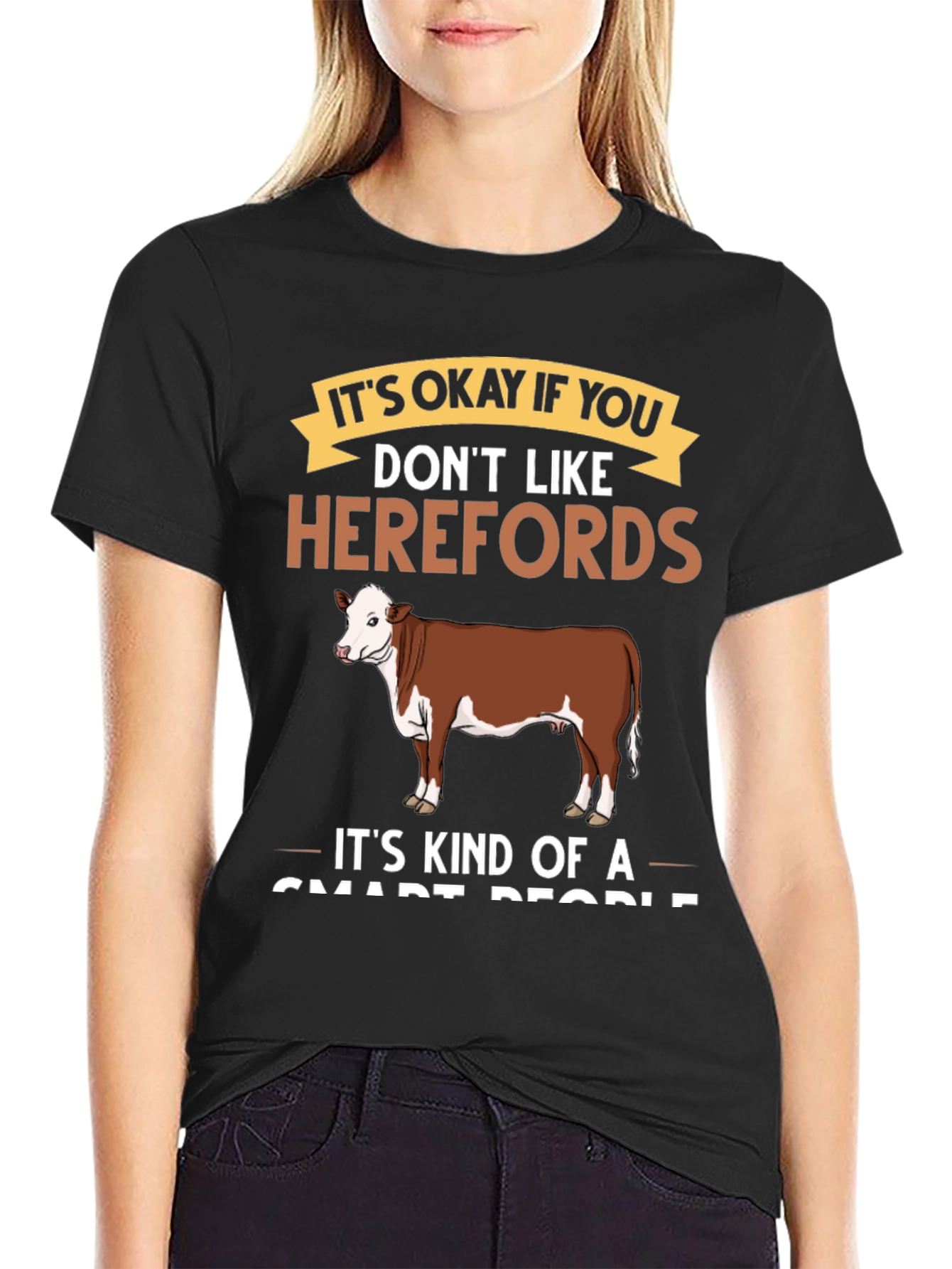 Hereford Cow T-Shirt - Smart People Tee