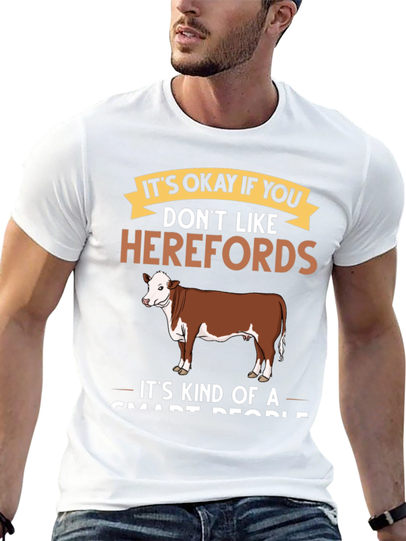 Hereford Cow T-Shirt - Smart People Tee