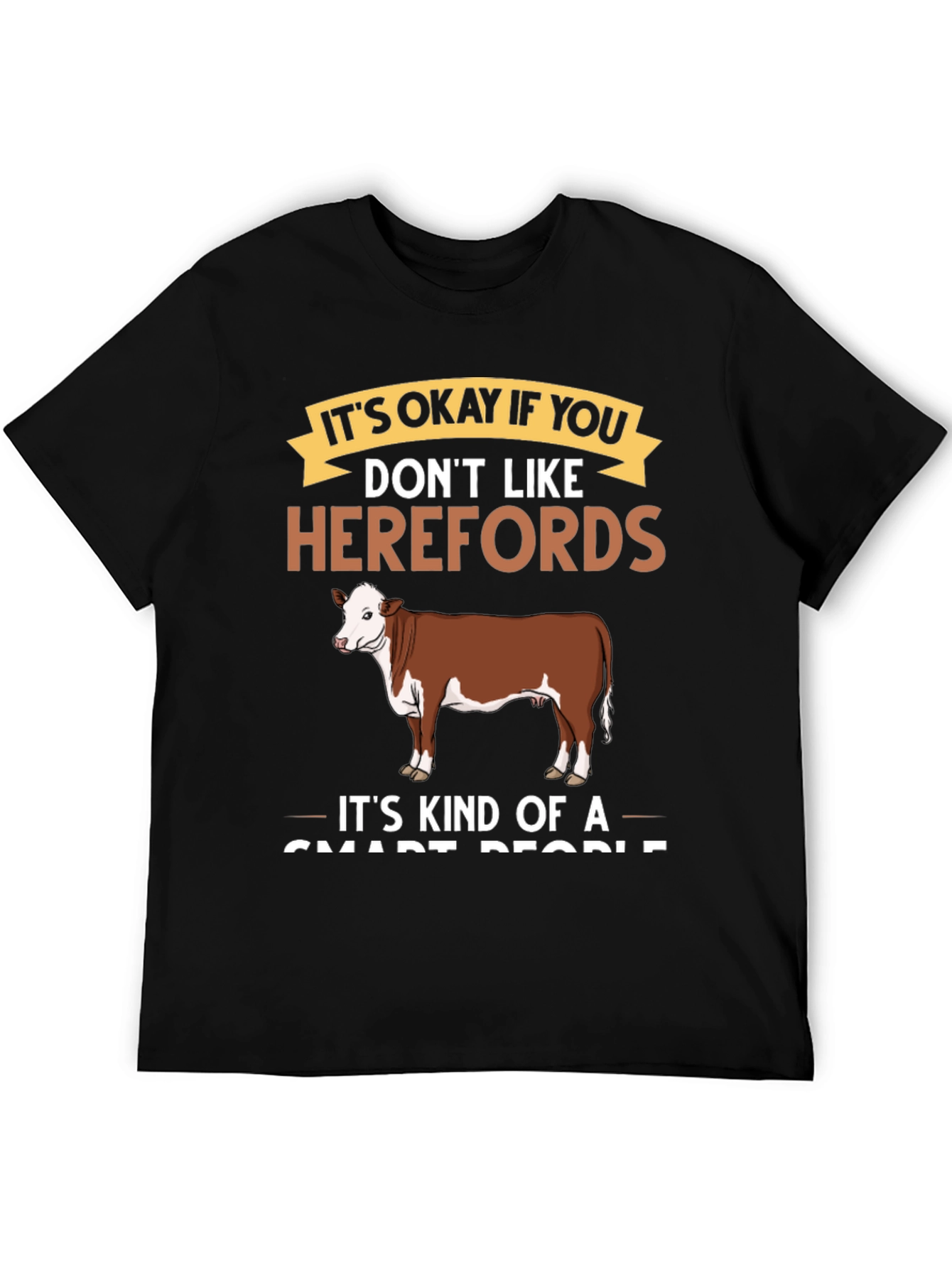 Hereford Cow T-Shirt - Smart People Tee