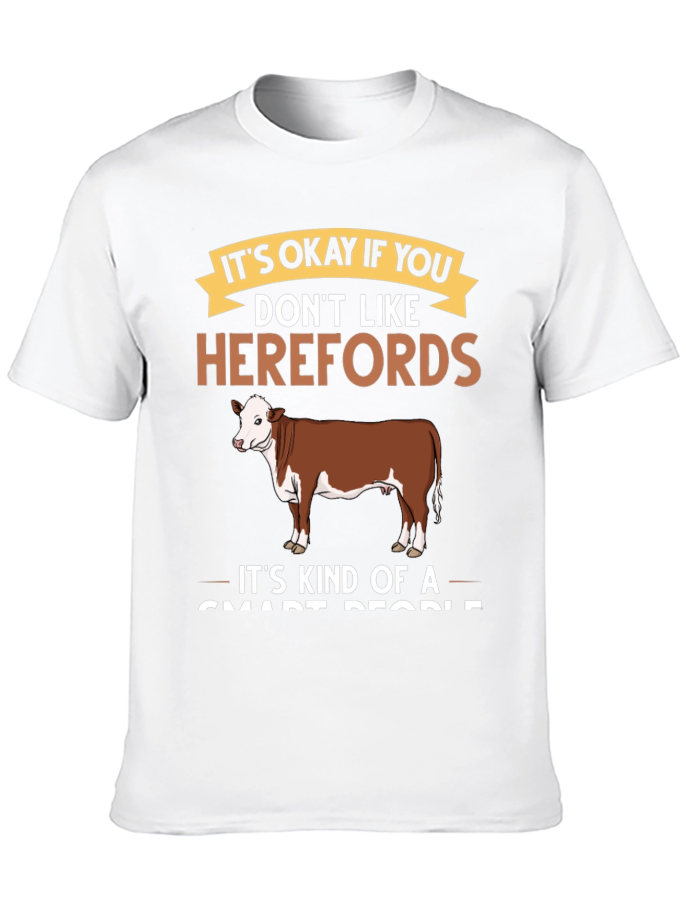 Hereford Cow T-Shirt - Smart People Tee