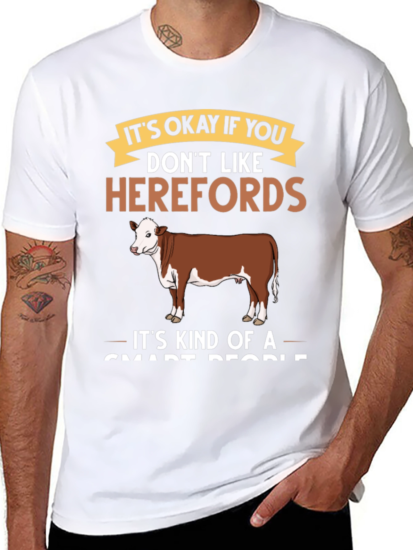 Hereford Cow T-Shirt - Smart People Tee