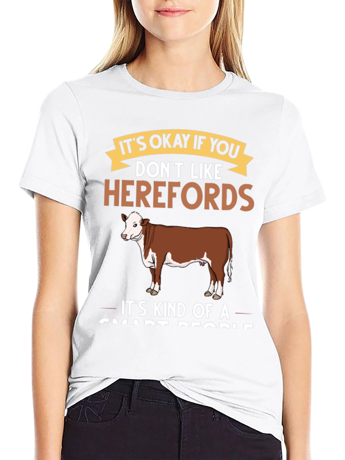 Hereford Cow T-Shirt - Smart People Tee