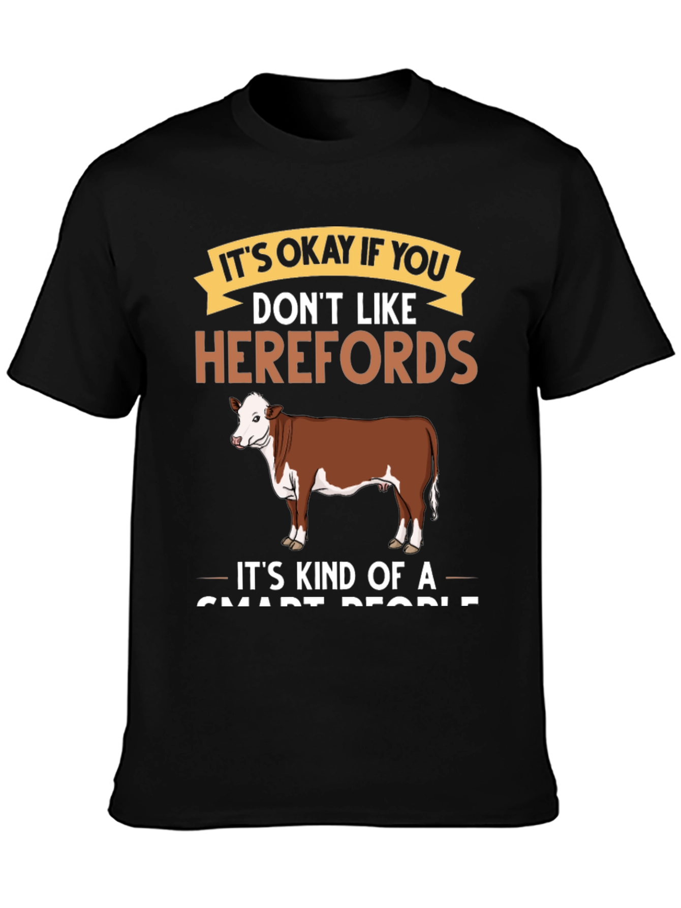 Hereford Cow T-Shirt - Smart People Tee