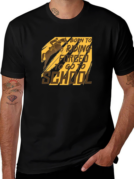 Born to Ride Horse Graphic T-Shirt - Black