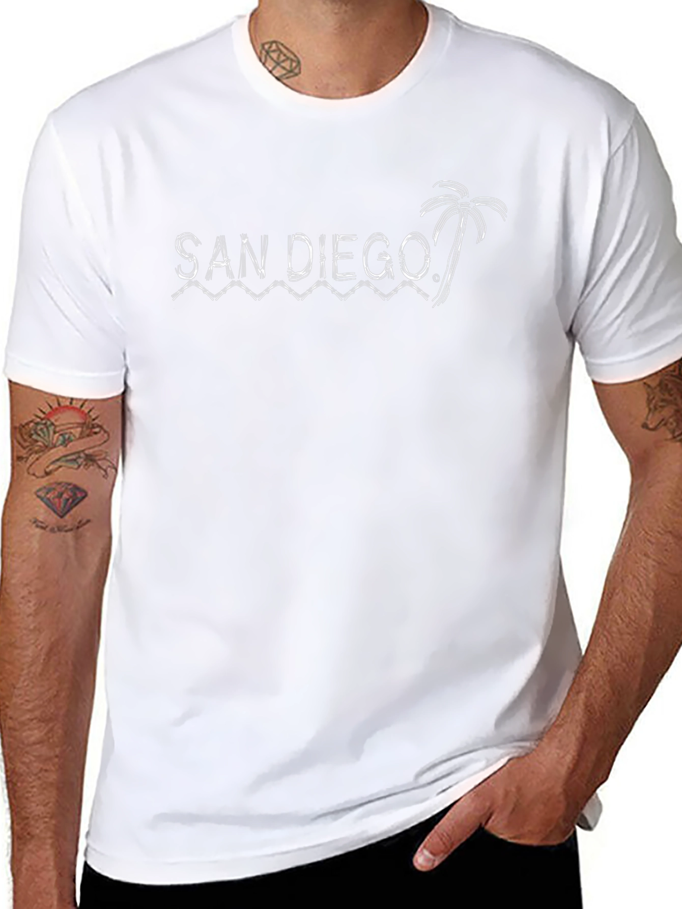 San Diego Graphic Print Black T-Shirt