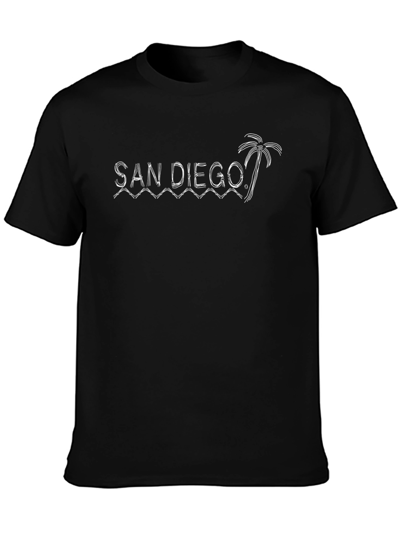 San Diego Graphic Print Black T-Shirt