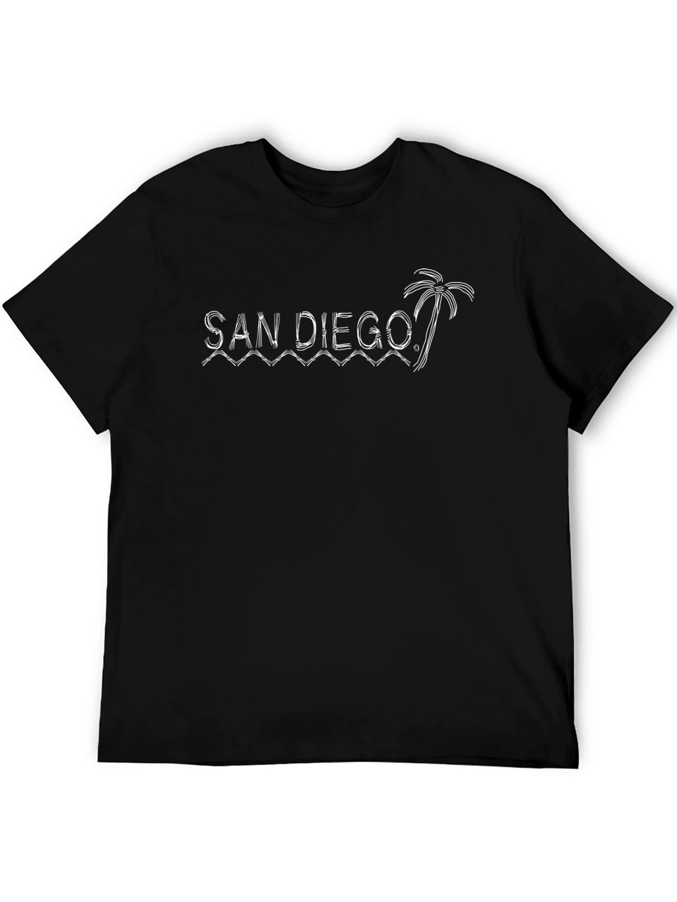 San Diego Graphic Print Black T-Shirt