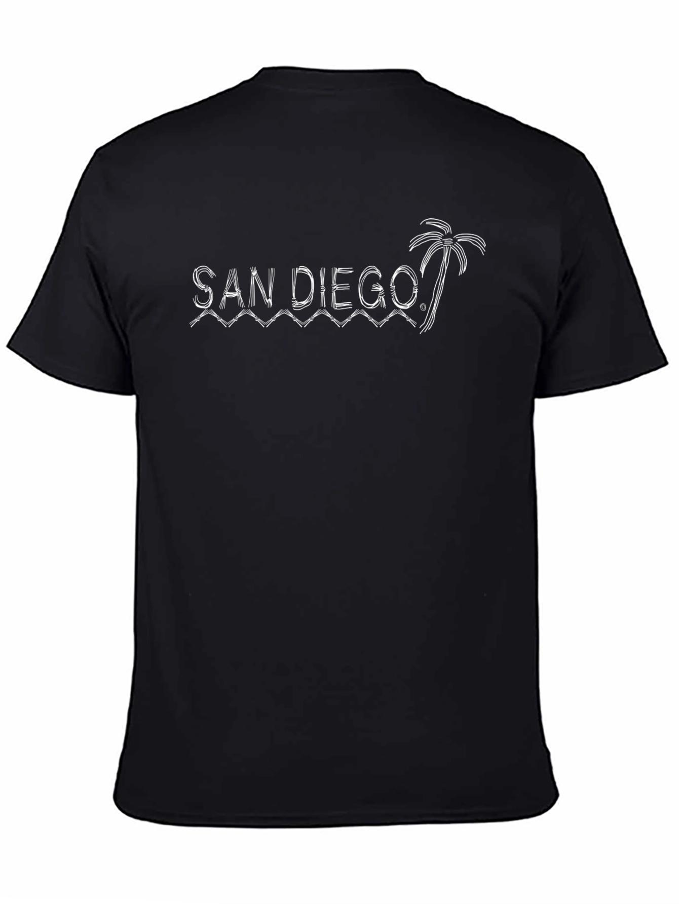 San Diego Graphic Print Black T-Shirt