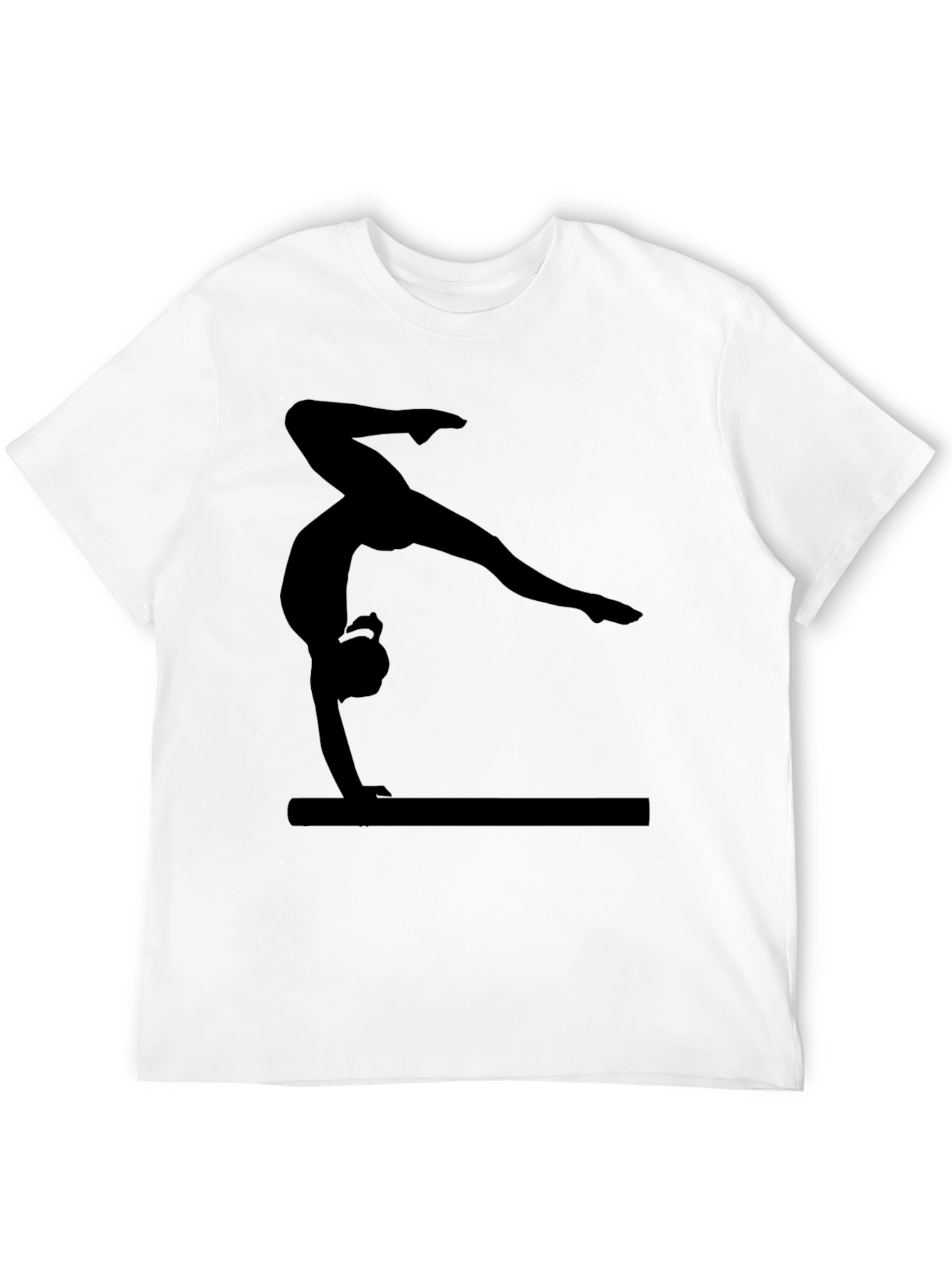 Gymnastics Silhouette T-Shirt - Balance Beam Athlete Tee