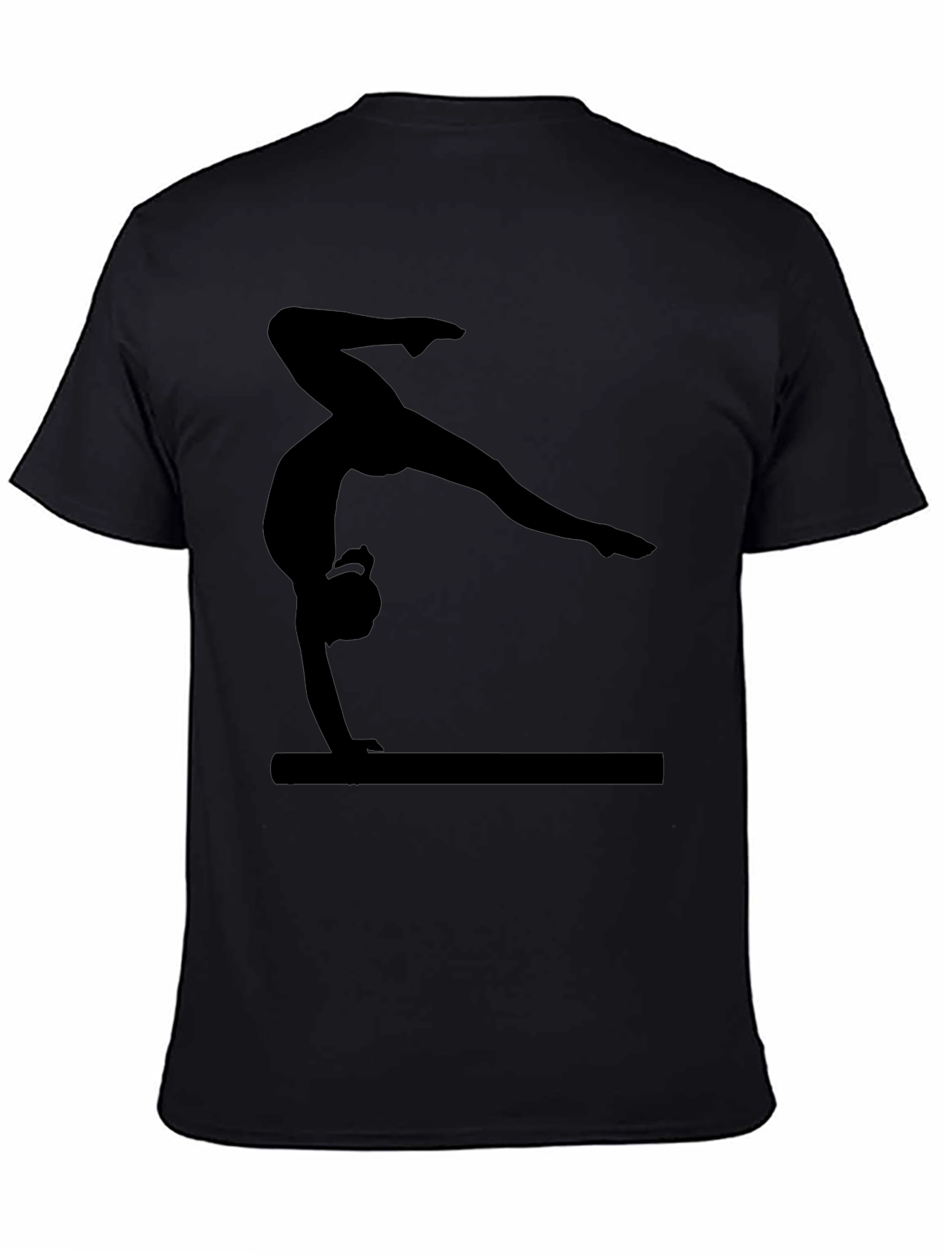 Gymnastics Silhouette T-Shirt - Balance Beam Athlete Tee