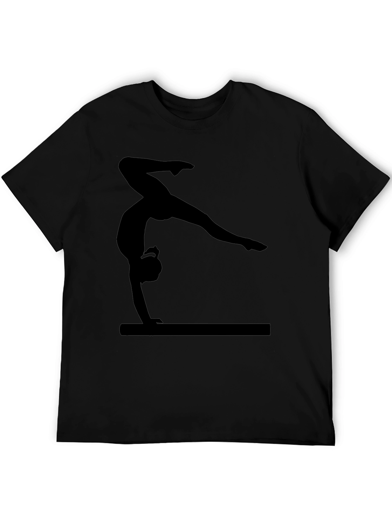 Gymnastics Silhouette T-Shirt - Balance Beam Athlete Tee