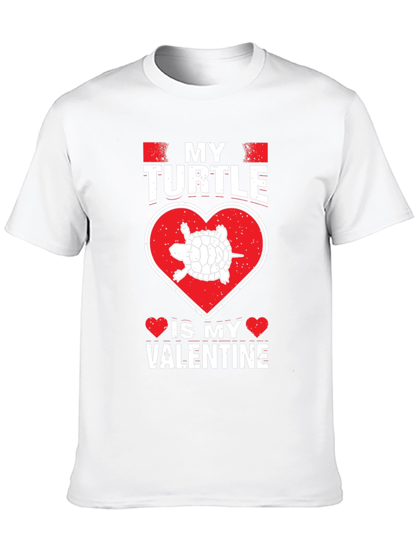 My Turtle Is My Valentine Black T-Shirt
