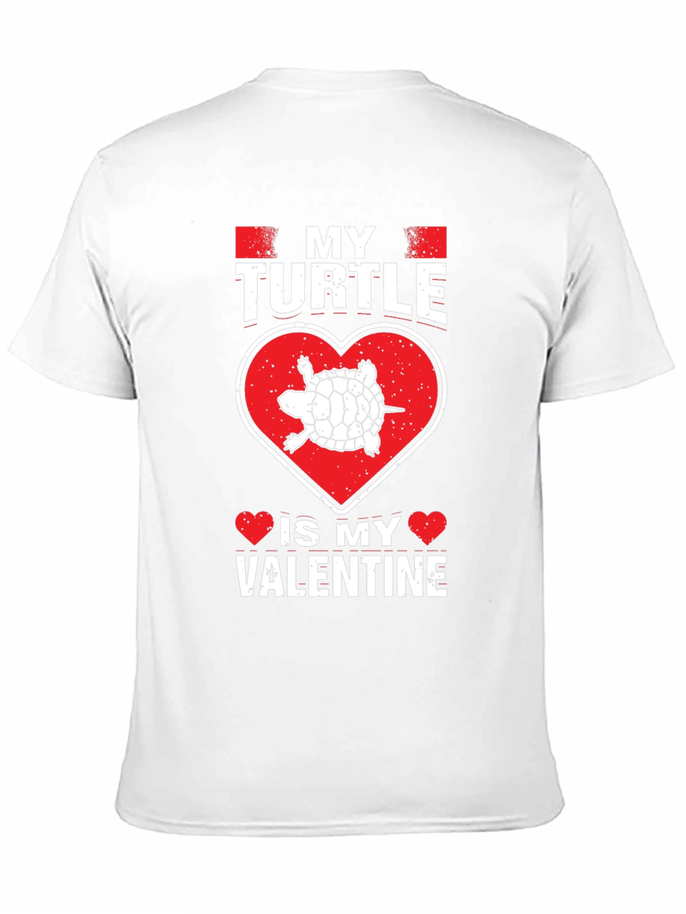 My Turtle Is My Valentine Black T-Shirt