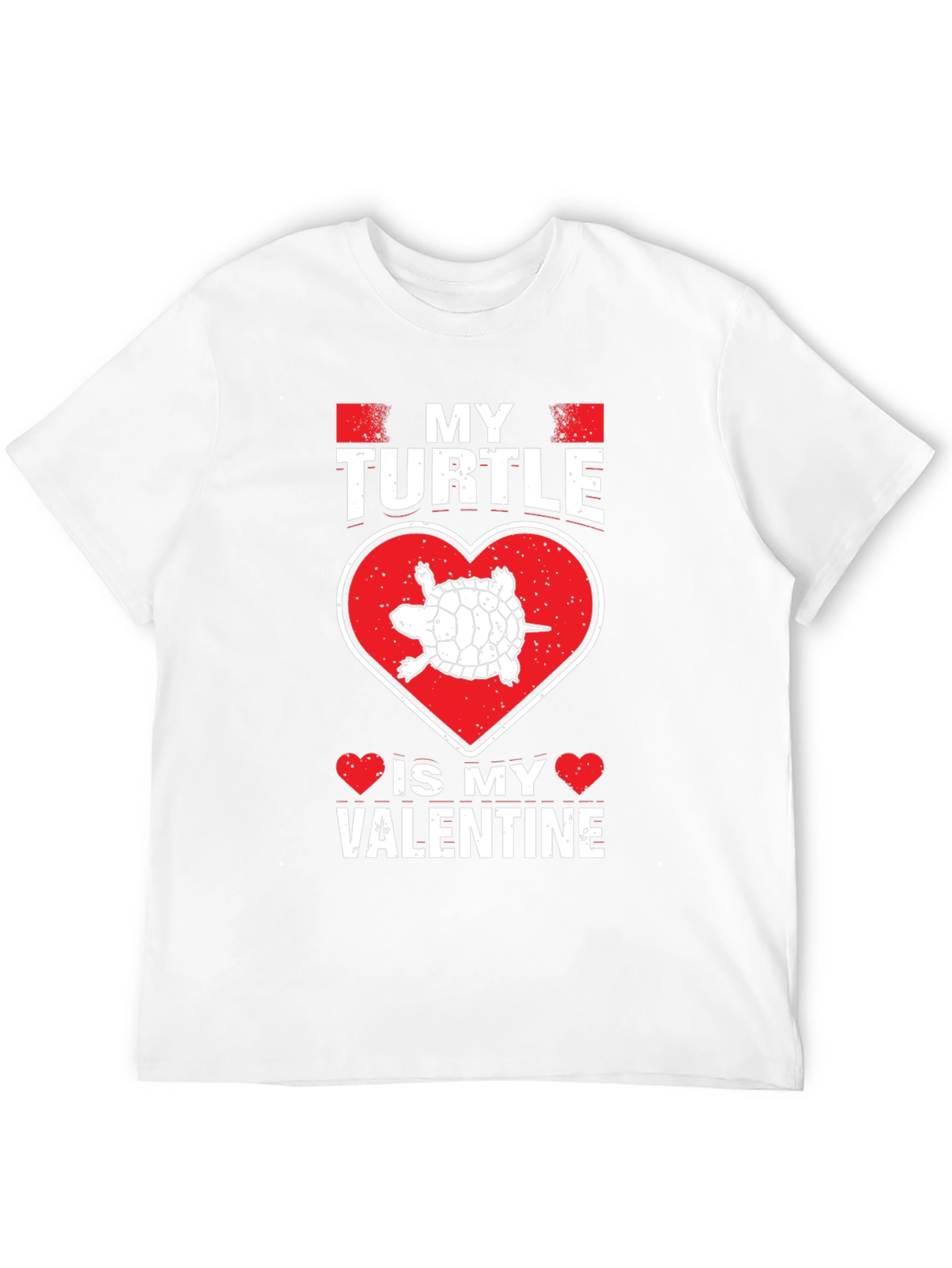 My Turtle Is My Valentine Black T-Shirt