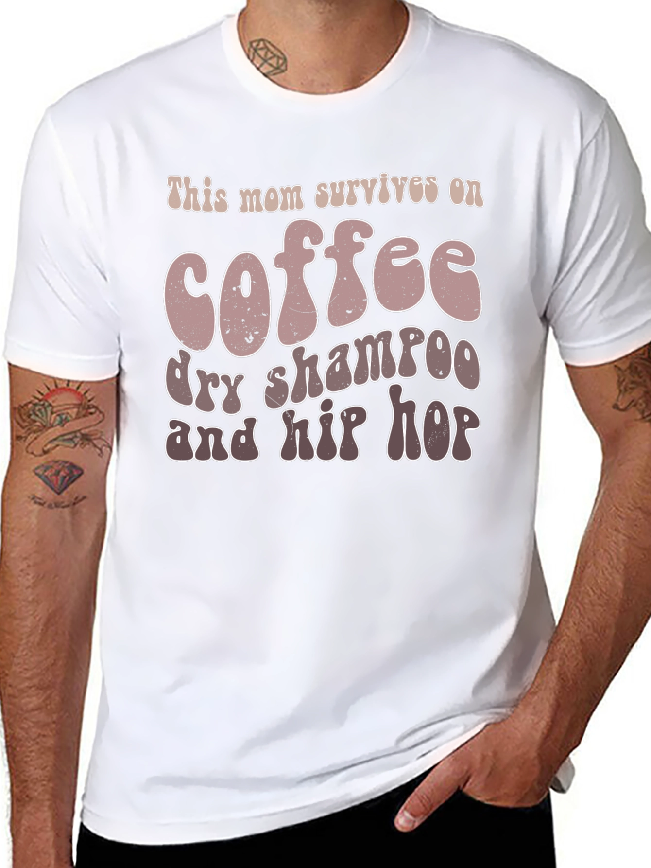 Mom Survives On Coffee T-Shirt