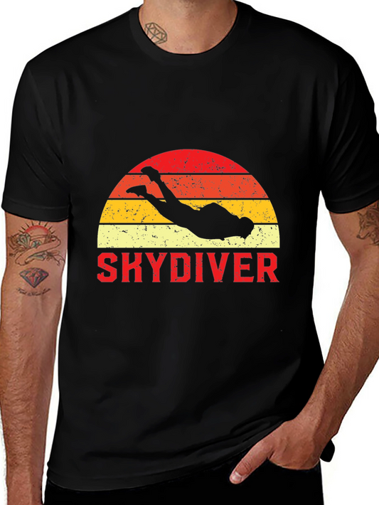 Skydiving Retro Sunset T-Shirt