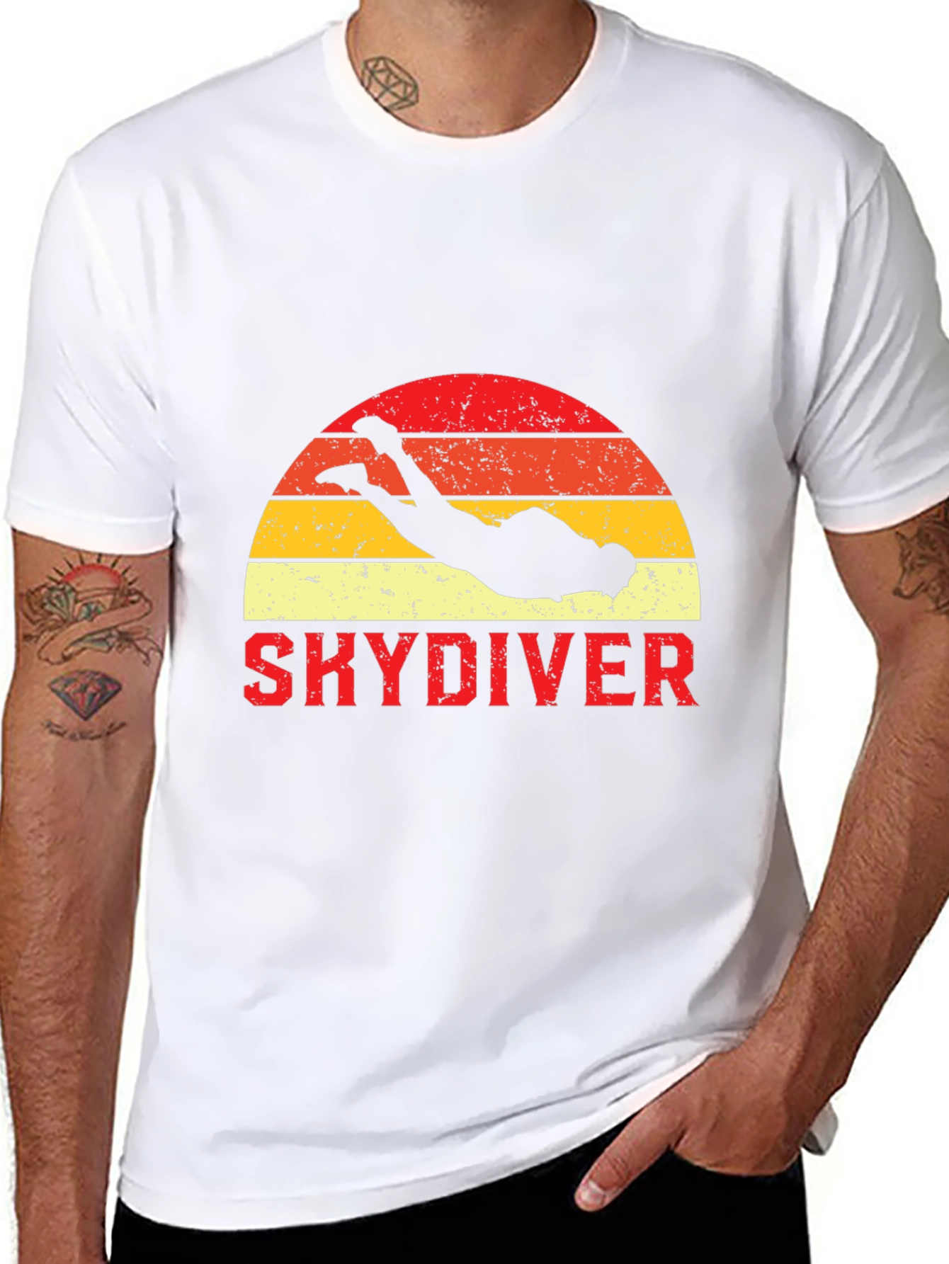 Skydiving Retro Sunset T-Shirt