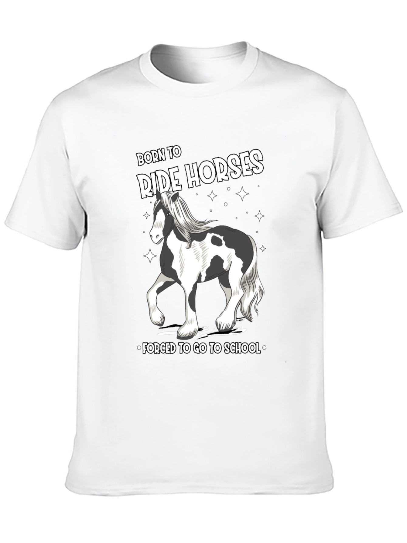 Born to Ride Horses Graphic Tee