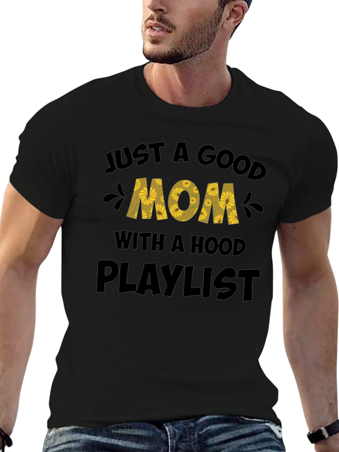 Good Mom Hood Playlist Graphic T-Shirt