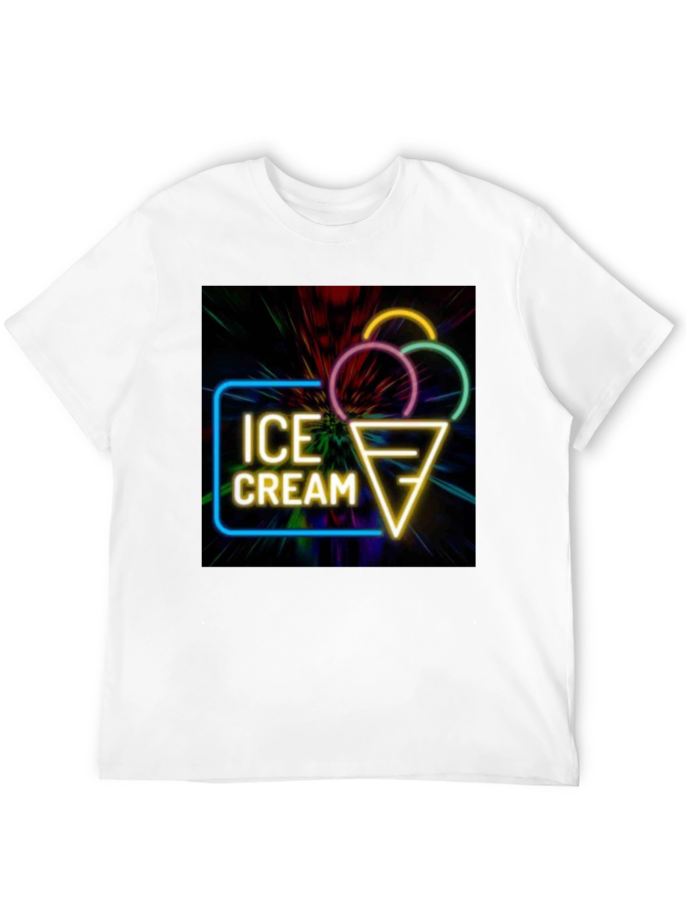 Neon Ice Cream Graphic T-Shirt