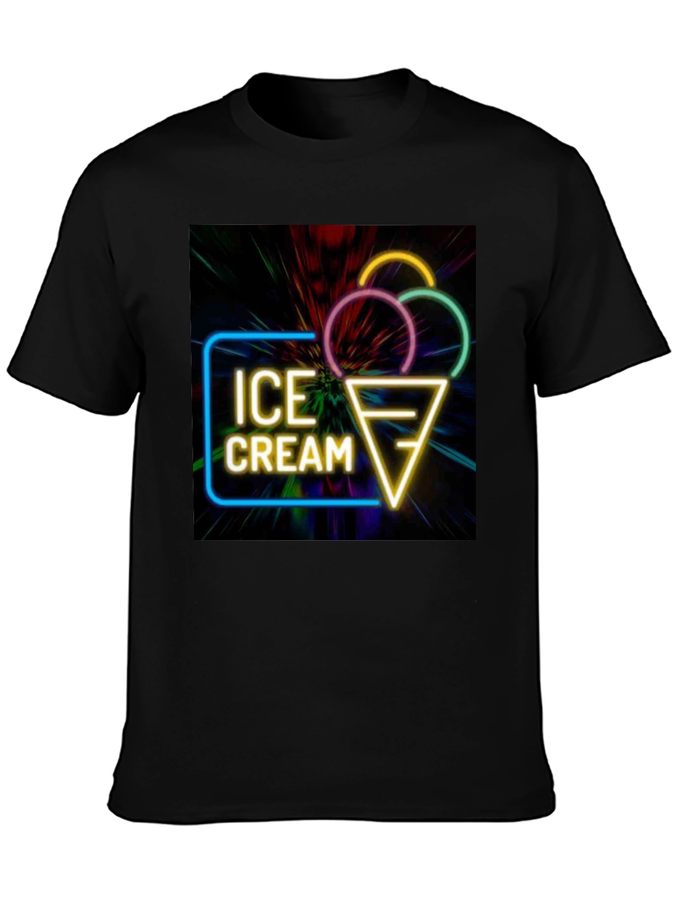 Neon Ice Cream Graphic T-Shirt