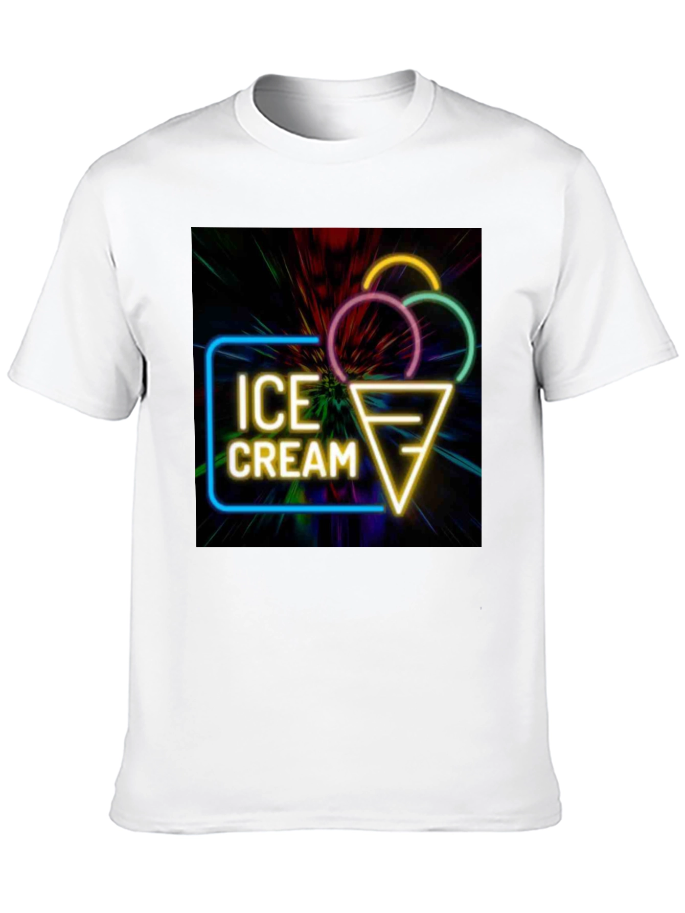 Neon Ice Cream Graphic T-Shirt