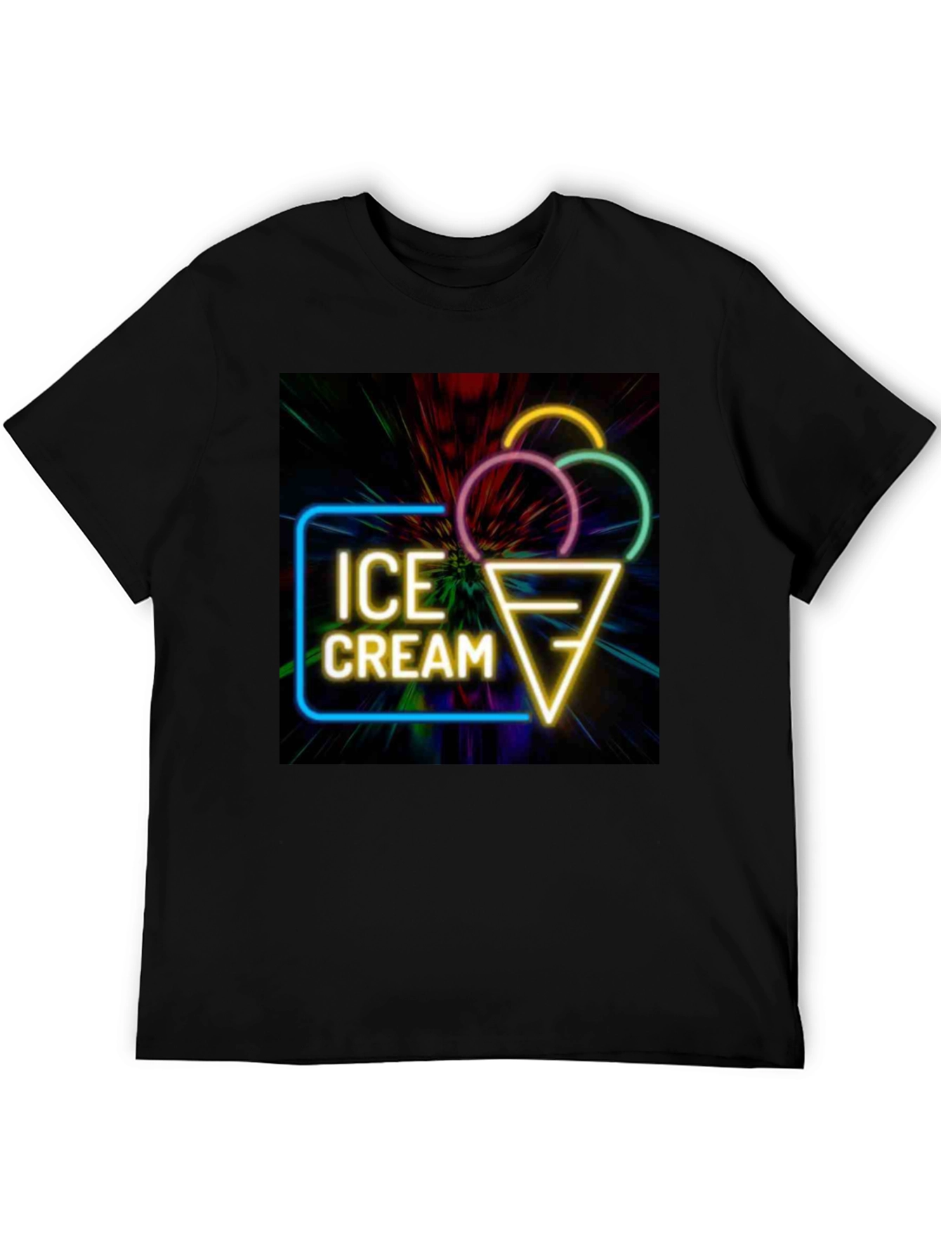 Neon Ice Cream Graphic T-Shirt