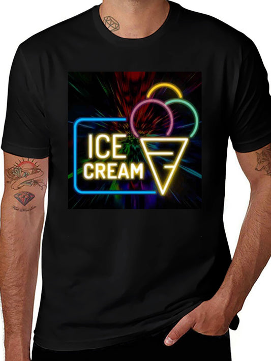 Neon Ice Cream Graphic T-Shirt